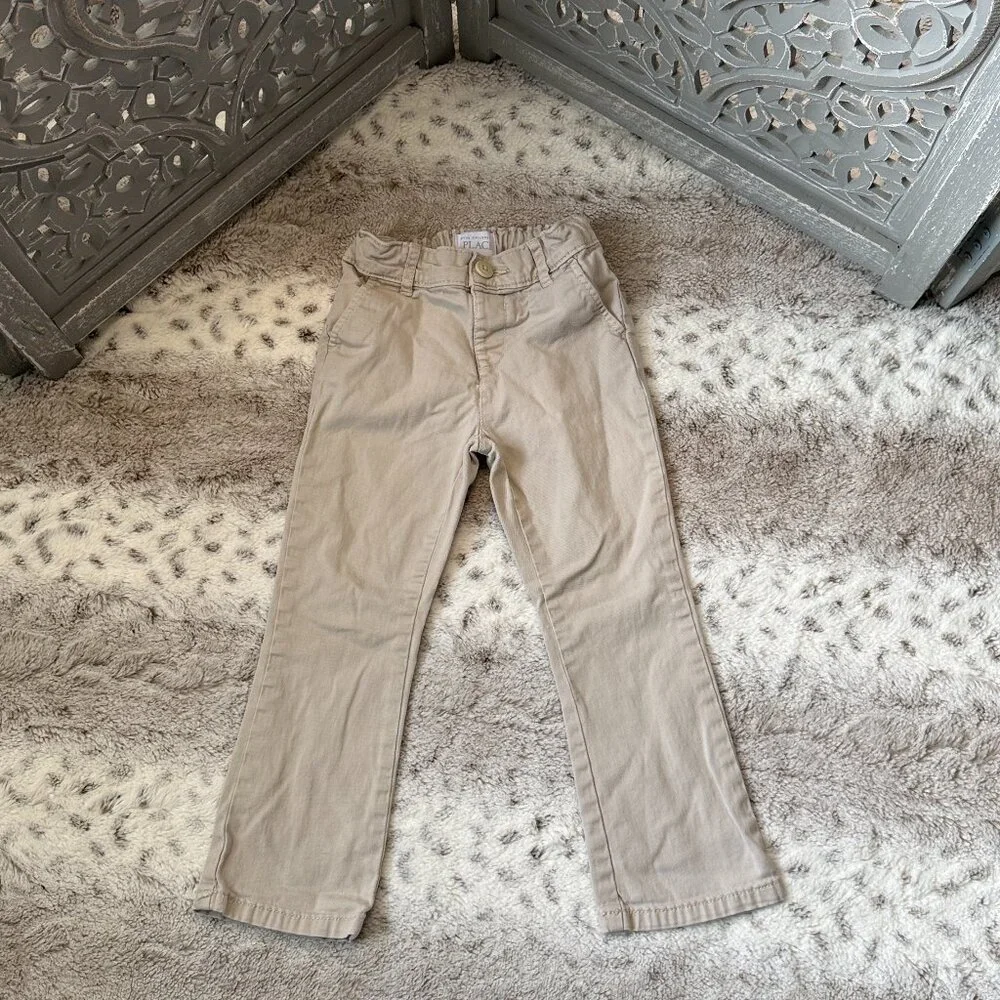 Children's Place khaki pants boys 4T preppy garden party formal event holiday